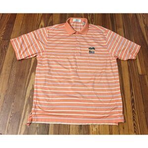 Fairway and Greene 2008 US Open Tiger Woods Orange Mens Striped Polo Size XL